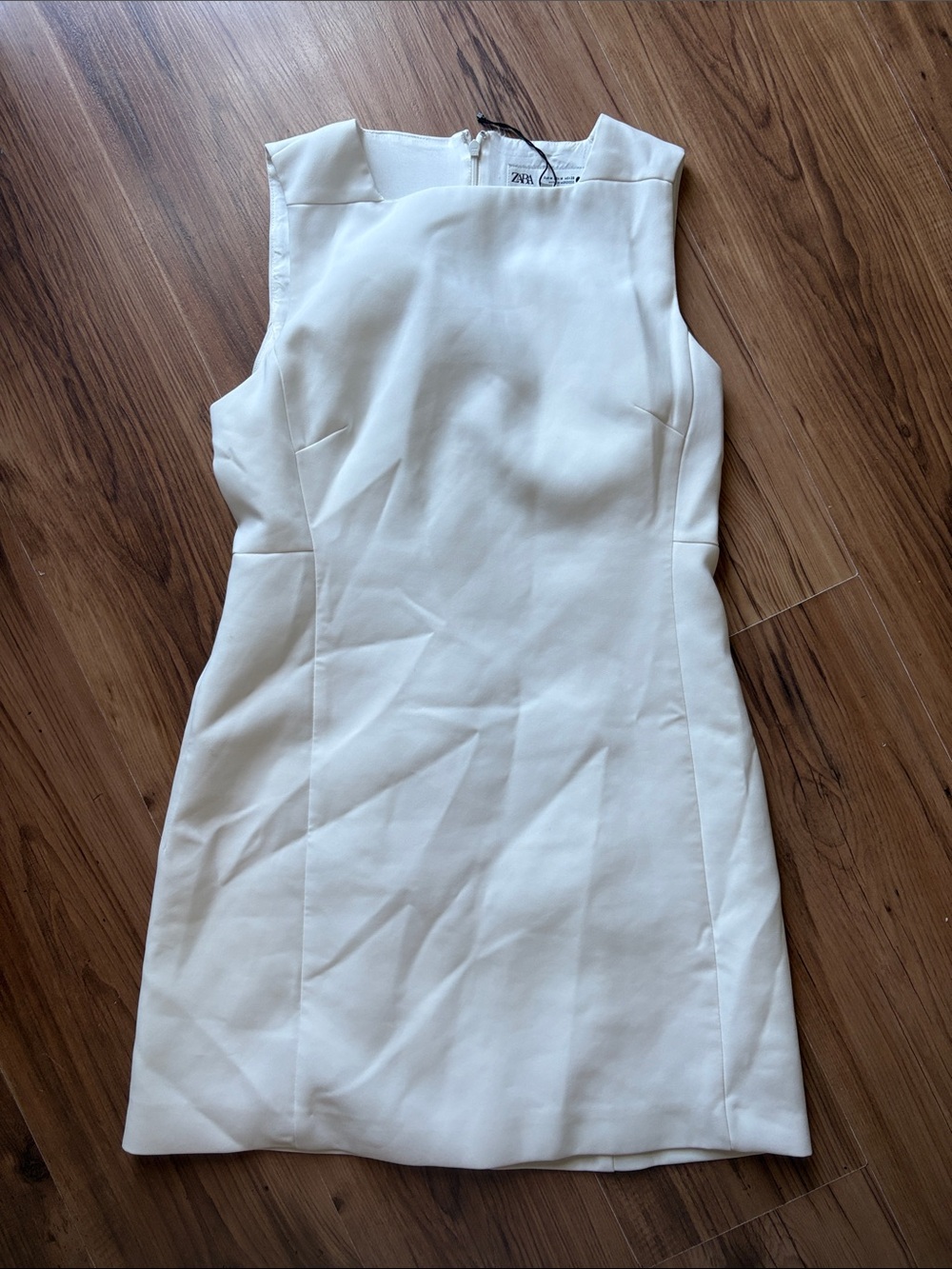 Zara Cream Sleeveless Mini Dress